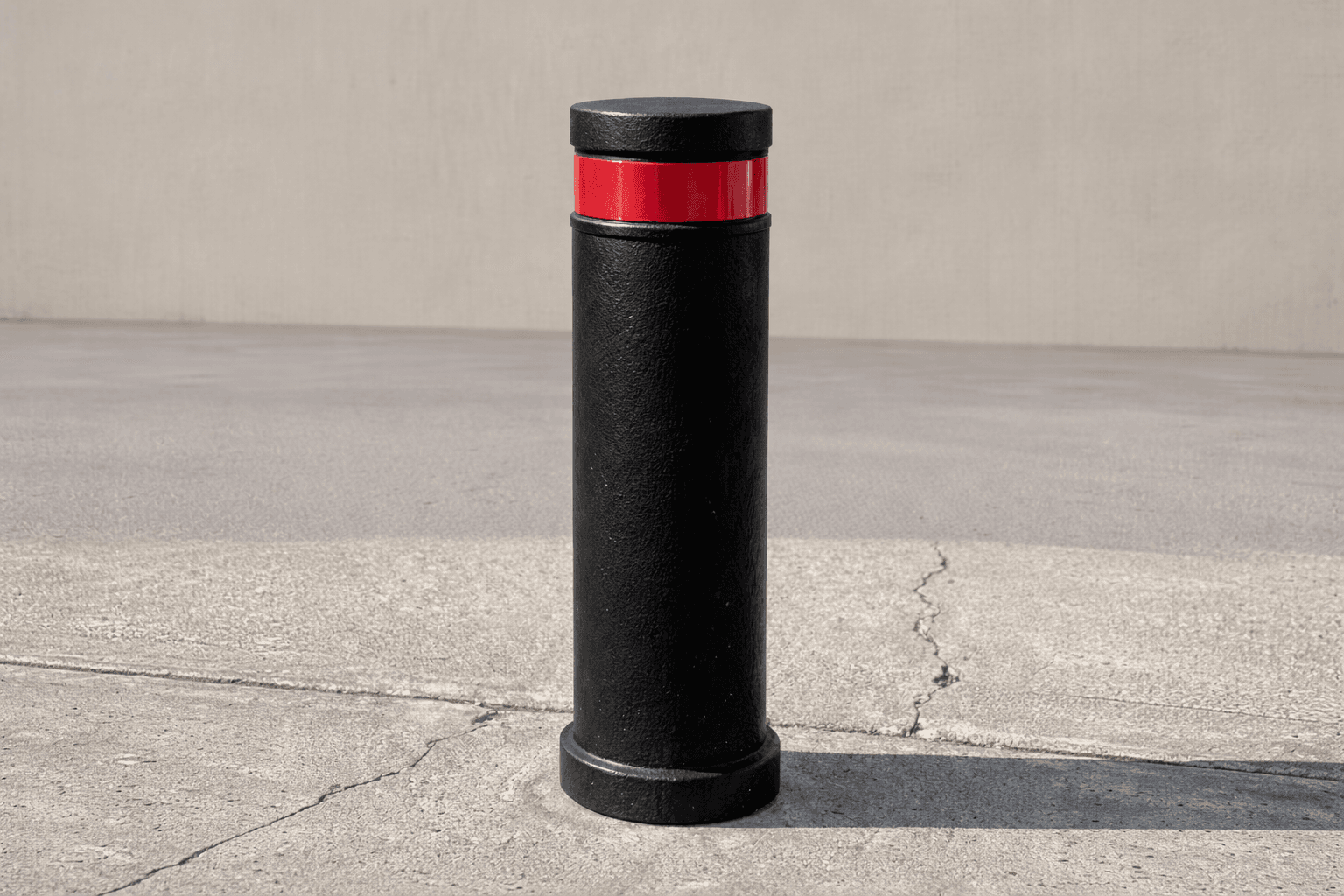 Bolard conic din cauciuc reciclat pentru delimitare și siguranță rutieră