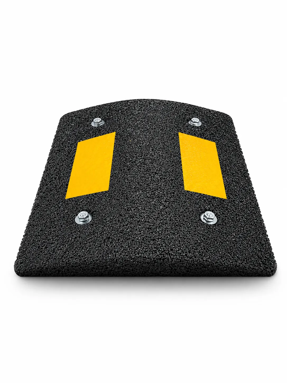 Limitator de viteză modular din cauciuc reciclat SBR cu capac terminal, pentru siguranță rutieră